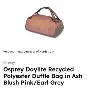 Osprey Daylite Duffle Bag in Ash Blush Pink and Earl Grey